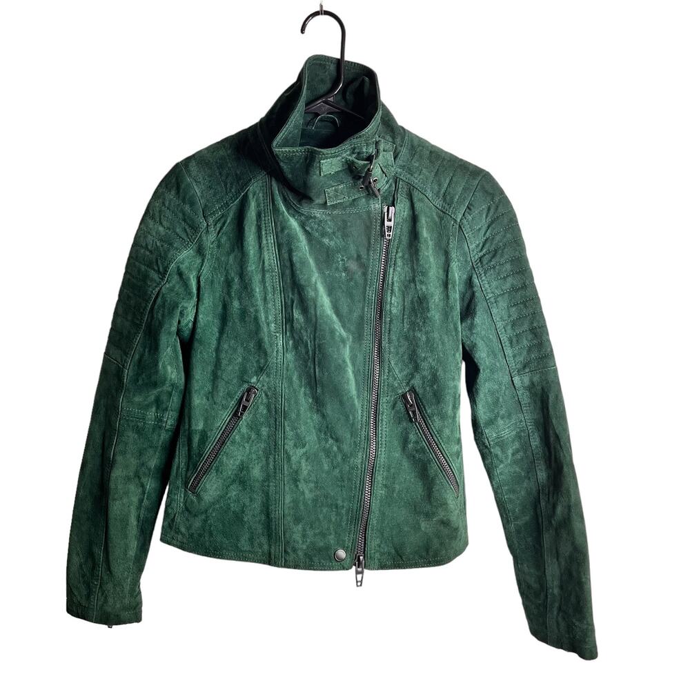 Blank NYC Faux Leather Green Jacket Small